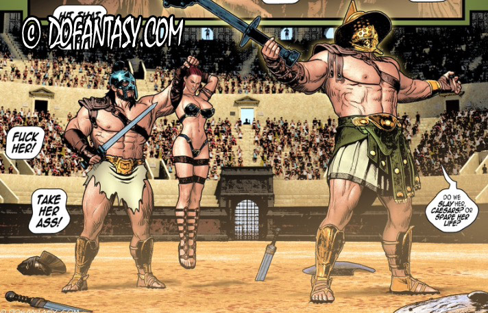 Spartana 2, Gladiatrix - Spartana defies the sadistic Aurelia and Rome's elite