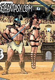 Spartana 2, Gladiatrix - Spartana defies the sadistic Aurelia and Rome's elite